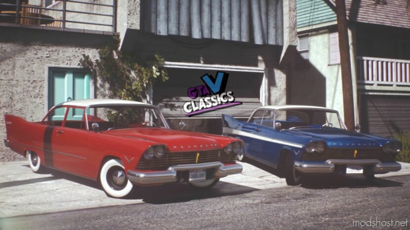 GTA 5 Vehicle Mod: 1957 Plymouth Pack Add-On | Extras | Lods V1.1 (Featured)