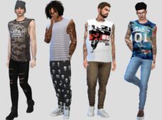 Sims 4 Male Clothes Mod: Fashion Tank Tops (Featured)