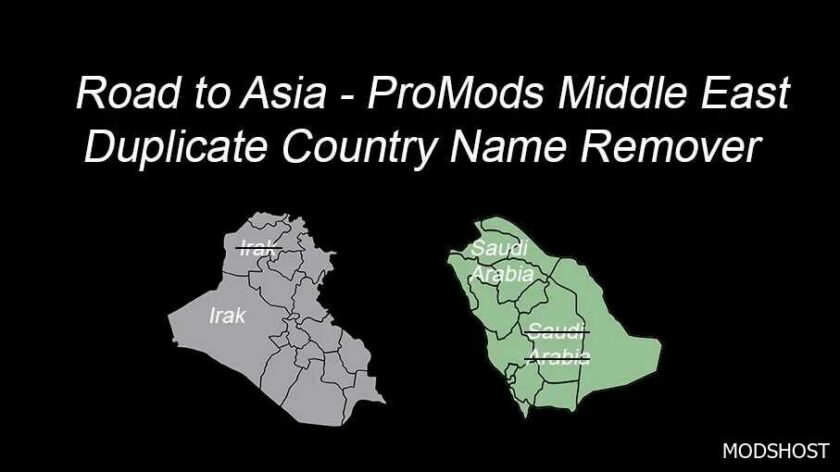 ETS2 ProMods Map Mod: Road to Asia - Promods Middle East Duplicate Country Name Remover V2.67-1.7.1 (Featured)