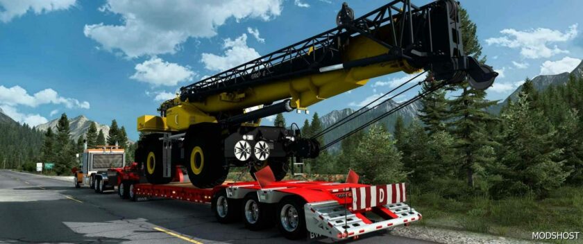 ATS Mod: BWS Rigid Neck Lowboy Trailer V3.1 1.48.5 (Featured)