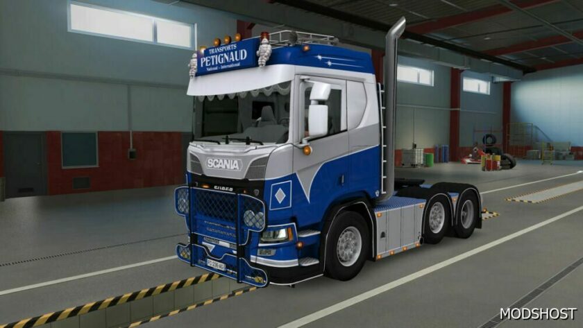 ETS2 Scania Truck Mod: R580 Petignaud Transport 1.48.5 (Featured)