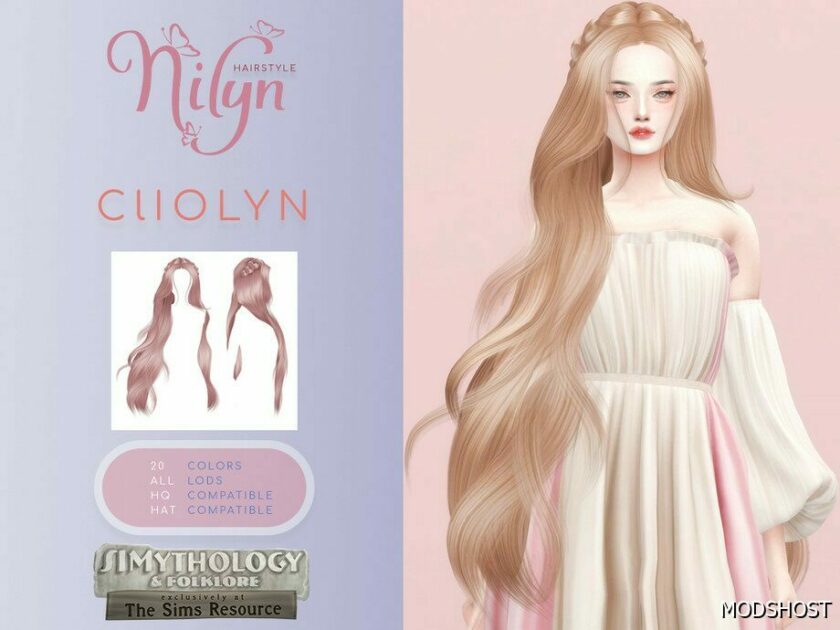 Sims 4 Female Mod: Simythology Cliolyn Hair (Featured)