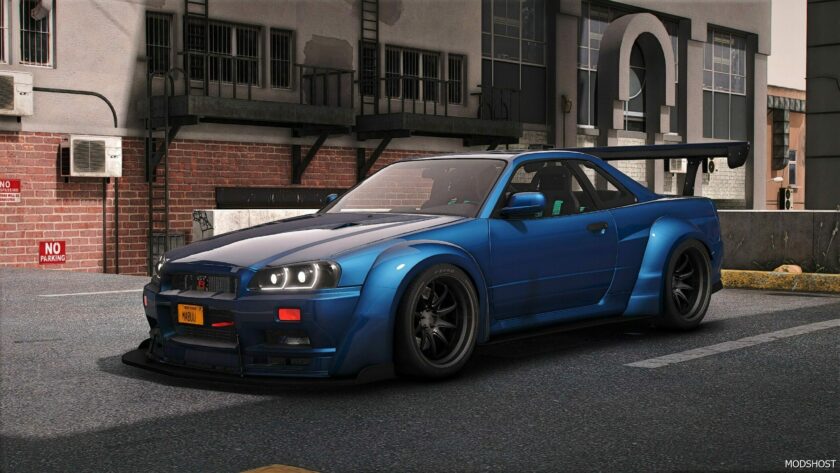 GTA 5 Nissan Vehicle Mod: Skyline Widebody R34 (Featured)