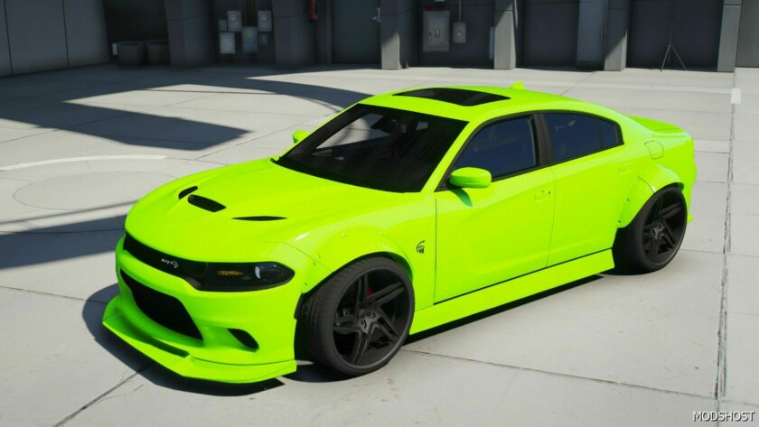 GTA 5 Dodge Vehicle Mod: Charger SRT Hellcat Mega (Featured)