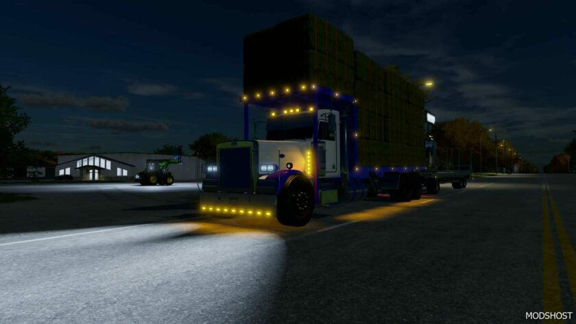 FS22 Peterbilt Truck Mod: Pete 379 Bale Hauler (Featured)