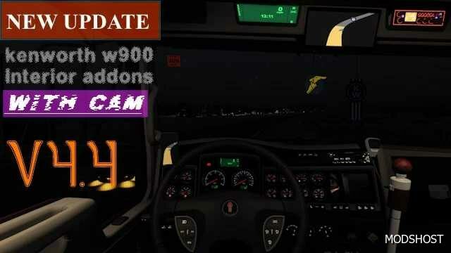 ATS Kenworth Mod: W900 Interior Addons (With CAM) V4.4 1.48.5 (Featured)