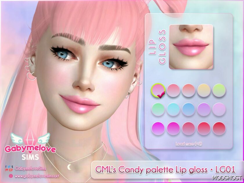 Sims 4 Makeup Mod: GML's Candy palette Lip gloss • LG01 (Featured)