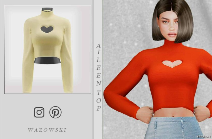 Sims 4 Adult Clothes Mod: Aileen TOP (Featured)