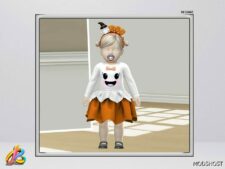 Sims 4 Kid Clothes Mod: Dress 254 – Halloween Collection – Infant Version (Featured)