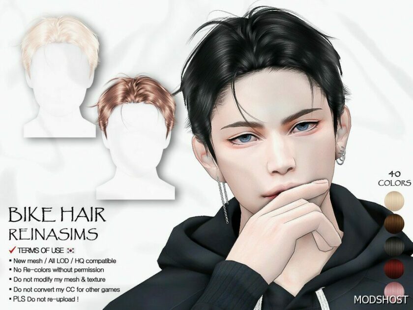 Sims 4 Male Mod: 94 – Bike Hair (Featured)