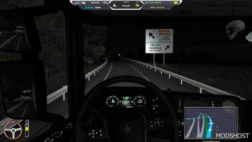 ETS2 Part Mod: Brighter LOW Beam Reverse Lights V1.2 (Featured)