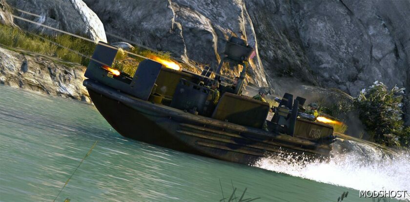 GTA 5 Vehicle Mod: Special Operations Craft – Riverine Replace | 4 Turrets V2.0 (Featured)