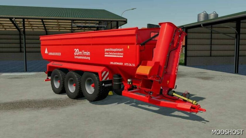 FS22 Annaburger Trailer Mod: HTS 34.16 V1.1 (Featured)