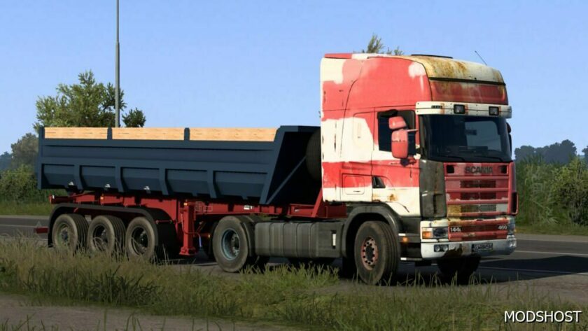 ETS2 RJL Mod: OLD RED, White Skin for Scania RJL 4 Series (Featured)