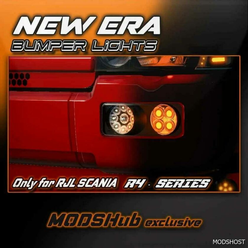 ETS2 RJL Part Mod: NEW ERA Bumper Lights Scania RJL 4 Series 1.48 (Featured)