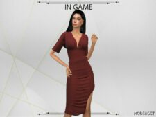 Sims 4 Elder Clothes Mod: Abby Dress (Image #2)