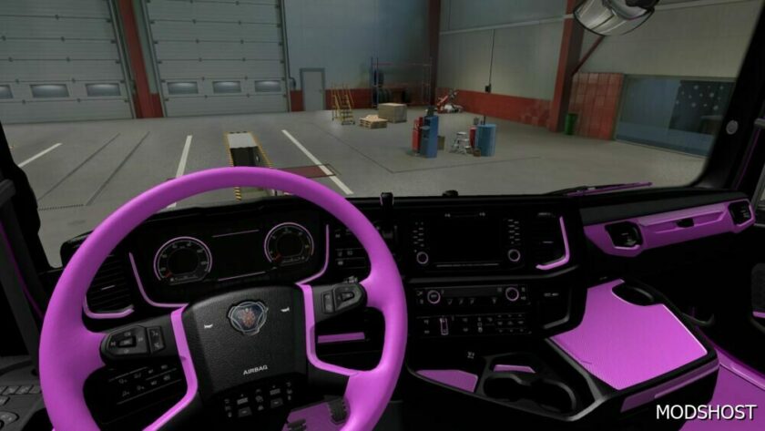 ETS2 Scania Mod: Pink Interior for Scania S & R 2016 (Featured)