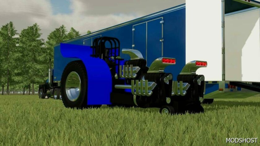 FS22 Mod: Blue Modified Pulling Tractor (Featured)