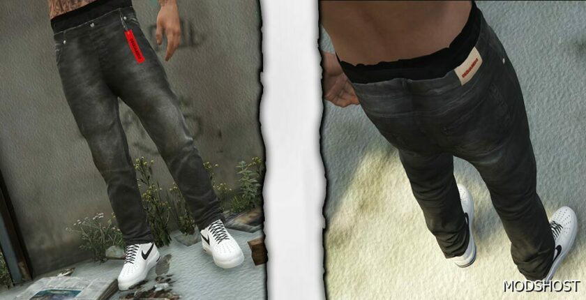 GTA 5 Player Mod: Dsquared2 Jeans SET for MP Male X (Featured)