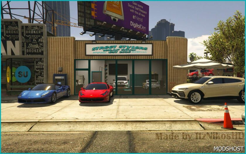 GTA 5 Map Mod: MLO Street Stylers Wrap Shop Sp/Fivem (Featured)