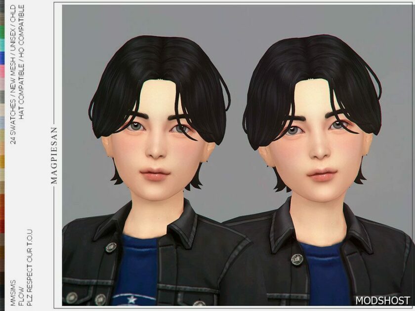 Sims 4 Male Mod: Flow Hair for Child (Featured)