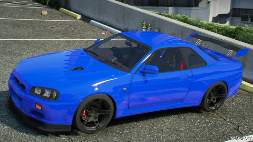 GTA 5 Nissan Vehicle Mod: Skyline R34 GT-R Stationed (Featured)