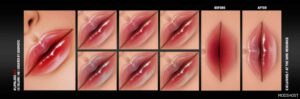 Sims 4 Lipstick Makeup Mod: LIP Gloss N12 (Image #2)