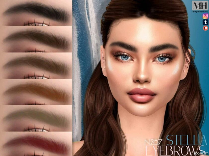 Sims 4 Eyebrows Hair Mod: Stella Eyebrows N267 (Featured)