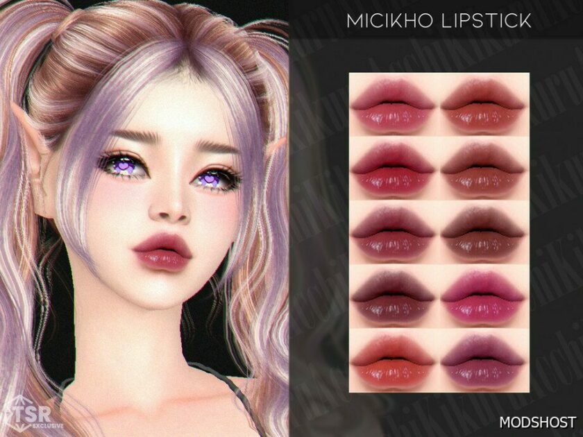 Sims 4 Lipstick Makeup Mod: Michiko Lipstick (Featured)