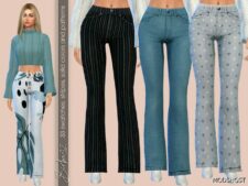 Sims 4 Bottoms Clothes Mod: Octavia Sweater & Pants SET (Image #2)