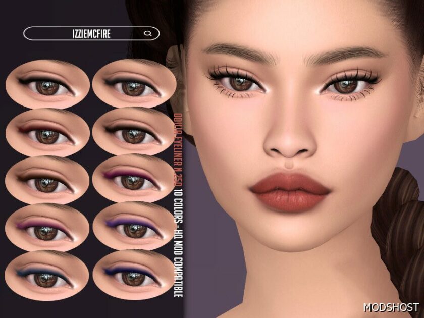 Sims 4 Female Makeup Mod: Odilia Eyeliner N.250 (Featured)