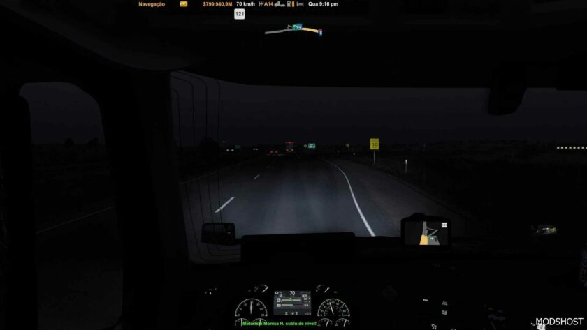 ATS Mod: GPS on TOP of The Screen 1.49 (Featured)