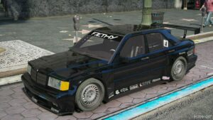 GTA 5 Mercedes-Benz Vehicle Mod: 190E EVO II (Image #2)