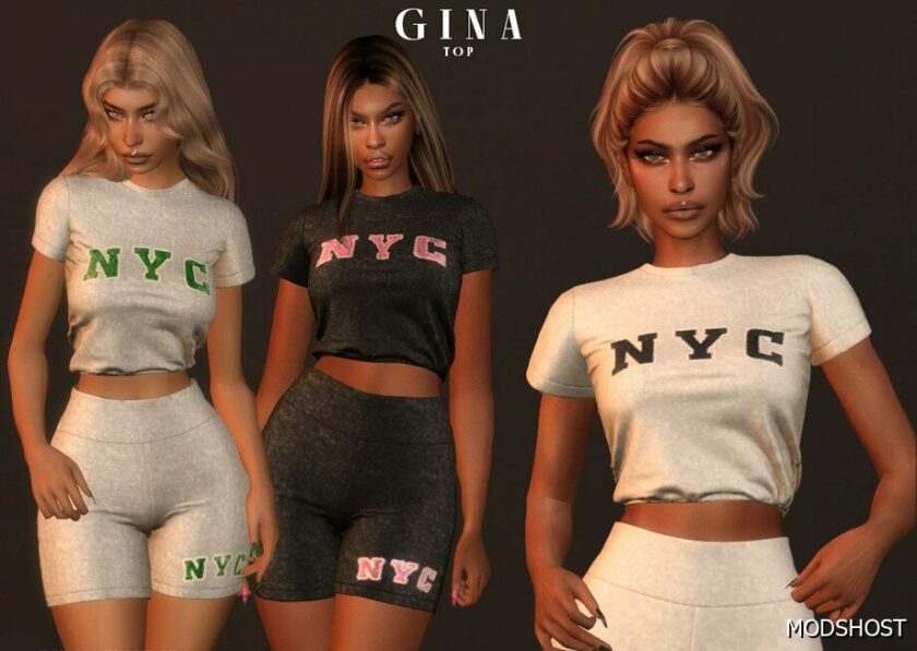 Sims 4 Female Clothes Mod: Gina SET (Featured)