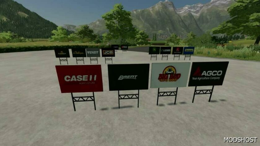 FS22 Pack Mod: Brand Yard Signs (Featured)