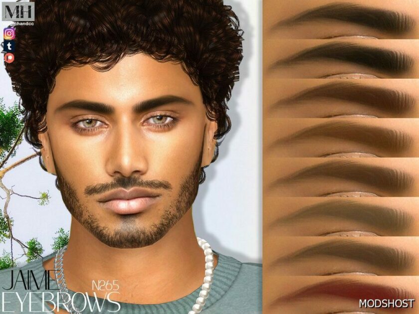 Sims 4 Eyebrows Hair Mod: Jaime Eyebrows N265 (Featured)