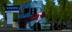 ETS2 Volvo Mod: REI Ayanami Skin Final Version for Pendragon Volvo FH12 by ZEN Workshop (Image #2)