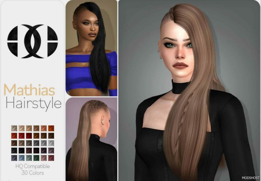 Sims 4 Female Mod: Mathias Hairstyle (Featured)