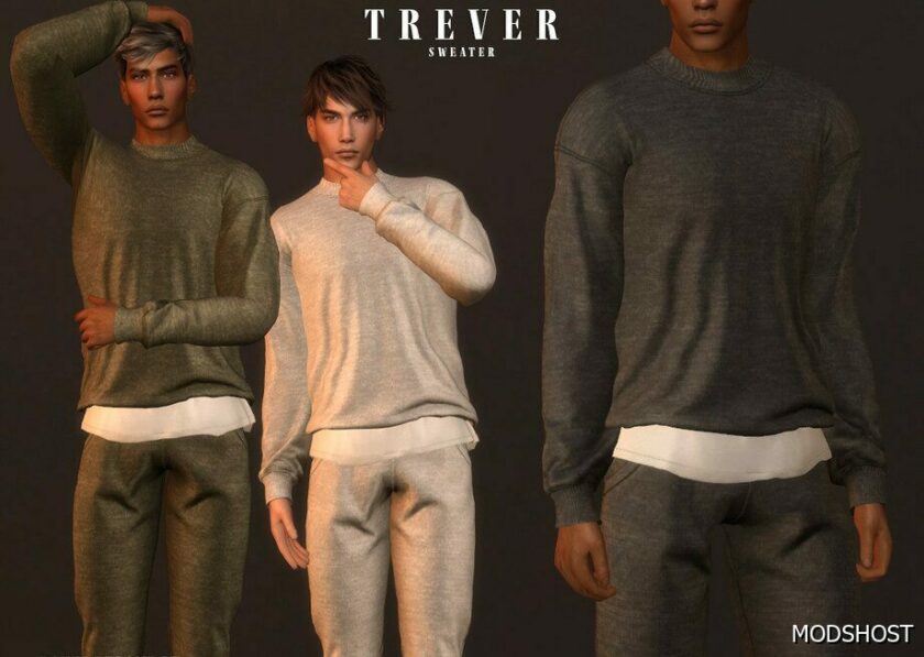 Sims 4 Teen Clothes Mod: Trever SET (Featured)