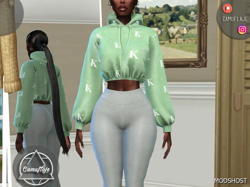 Sims 4 Bottoms Clothes Mod: Leggings & Hoodie – SET 361 (Featured)