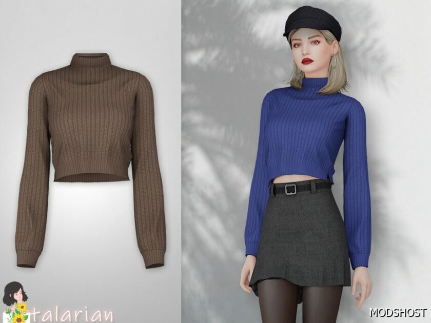 Sims 4 Female Clothes Mod: Tatum Sweater (Featured)