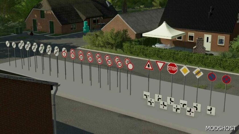 FS22 Object Mod: German Traffic Signs (Prefab) V1.0.0.1 (Featured)