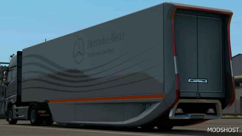 ETS2 Mercedes-Benz Mod: MB Aerodynamic Trailer V1.7 1.49 (Featured)