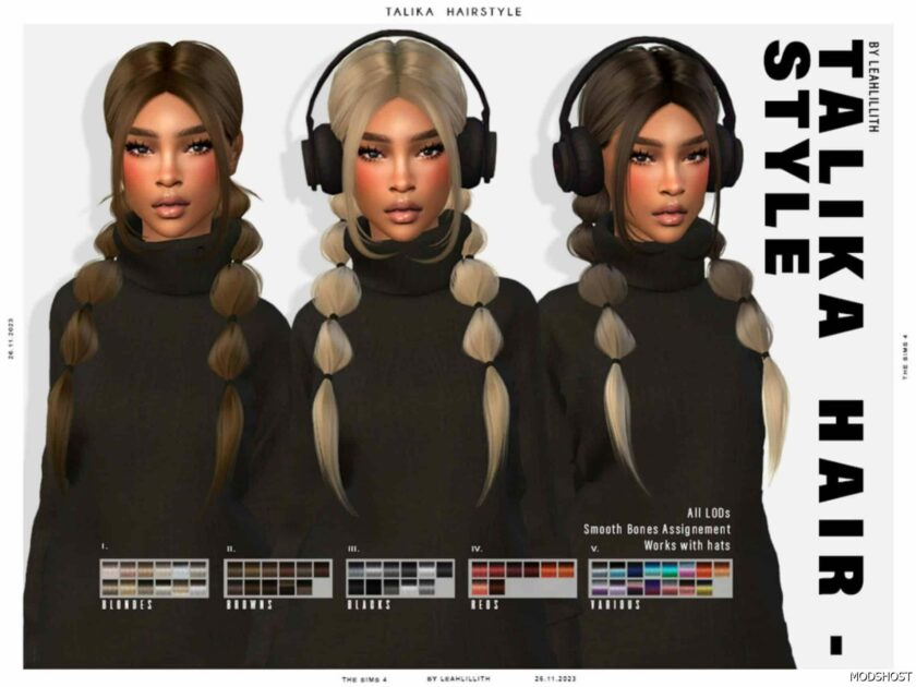 Sims 4 Female Mod: Talika Hairstyle (Featured)