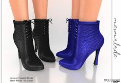 Sims 4 Female Shoes Mod: Laceup Heeled Boots S272 (Featured)