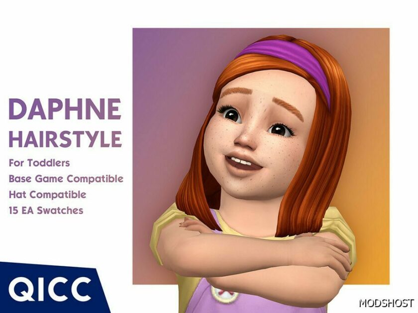 Sims 4 Kid Mod: Daphne Hair (Featured)