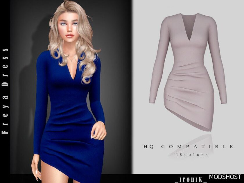 Sims 4 Female Clothes Mod: Freya Dress (Featured)