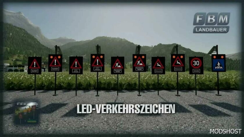 FS22 Mod: LED Traffic Signs (Featured)