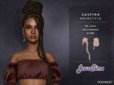 Sims 4 Female Mod: Justine Hairstyle (Featured)