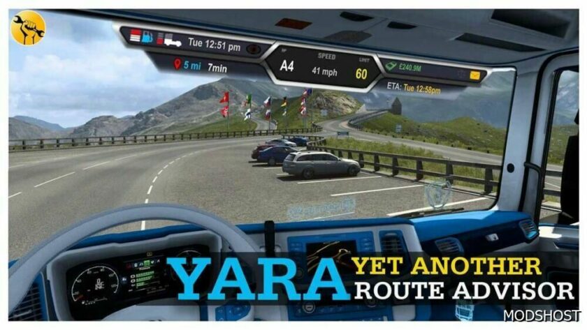 ETS2 Mod: YET Another Route Advisor V1.1 1.49 (Featured)